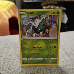 Skiddo Pokemon TCG Crimson Invasion Reverse Holo Common Card #10/111 - Image 1