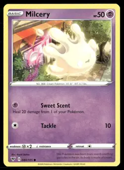 2020 Vivid Voltage Set Pokemon Card 080 Milcery NM - Image 1