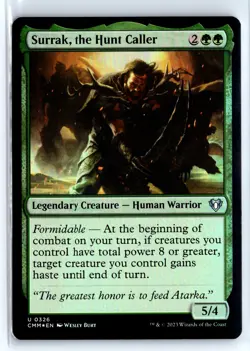 FOIL Surrak, the Hunt Caller Commander Masters - MTG Magic the Gathering Card - Image 1