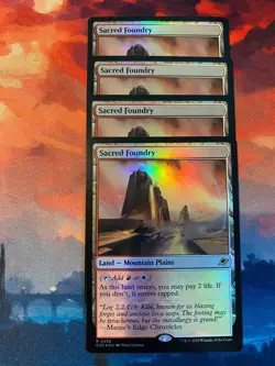 MTG Edge of Eternities Sacred Foundry Foil x 4 - Image 1