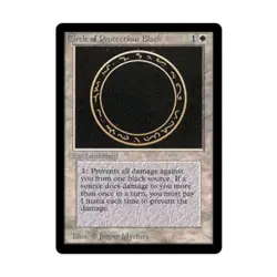 WOTC MtG Beta Circle of Protection: Black (C) EX - Image 1
