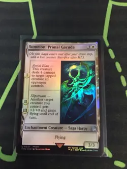 MTG Magic The Gathering Summon Primal Gardia Foil FIN Saga Final Fantasy White - Image 1