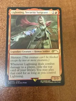 DDcards 🇨🇦 Mtg Magic Final Fantasy Foil Lightning Security Sergeant Promo - Image 1
