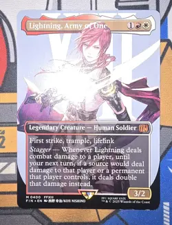 MTG (FIN) - Lightning, Army of One (Borderless) (#0400) - Regular Near Mint - Image 1
