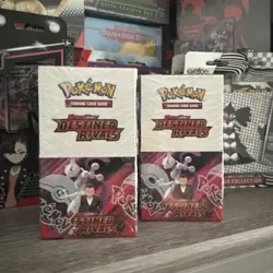 2x Pokemon TCG: Destined Rivals Half Booster Boxes (18 packs each, 36 total) - Image 1