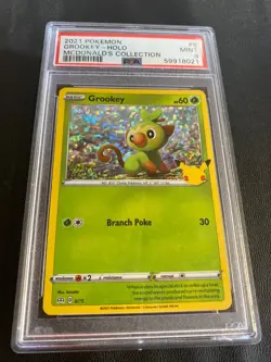 2021 POKEMON MCDONALD'S COLLECTION #8/25 GROOKEY HOLO - PSA 9 MINT - Image 1