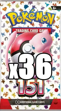 Pokemon TCG Scarlet & Violet 151 Booster Pack Lot of 36 FACTORY SEALED PACKS! - Image 1