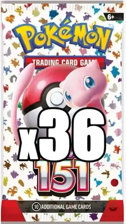 Pokemon TCG Scarlet & Violet 151 Booster Pack Lot of 36 FACTORY SEALED PACKS! - Image 1