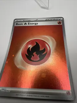 HD FOIL Double Swirl Cosmos Holo Fire Energy SVE 002 - NM RARE SV 151 Pokemon - Image 1