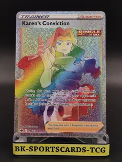 Pokemon TCG Chilling Reign : Karen's Conviction 216/198 Rainbow Rare Holo 2021 - Image 1