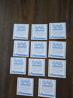 1996 Topps YuGiOh Square Red and Yellow Stickers - Lot of 11 - Image 2