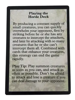 Magic the Gathering MTG: PORTAL The Horde Deck Strategy Card - Image 2
