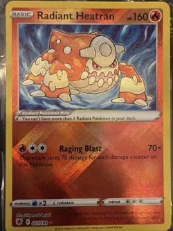 Pokemon TCG Radiant Heatran 027/189 Swsh10 Astral Radiance Holo Card - Image 1