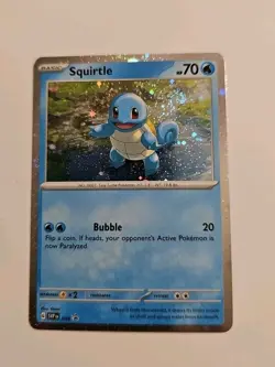 Squirtle 048 Cosmos Holo SWIRL SV 151 Scarlet & Violet Card Pokemon - Image 1