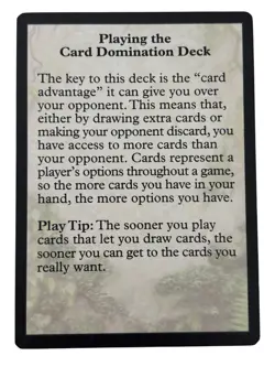 Magic the Gathering MTG: PORTAL Card Domination Deck Strategy Card - Image 2