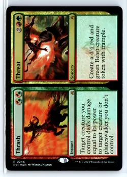 FOIL Thrash / Threat Ravnica Remastered Rare - MTG Magic the Gathering Card - Image 1