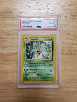 Pokemon PSA 10 GEM MINT 1999 Beedrill Base Set Rare Card - Image 1