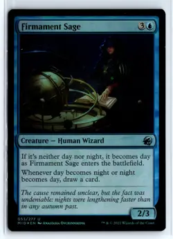 FOIL Firmament Sage Innistrad: Midnight Hunt - MTG Magic the Gathering Card - Image 1