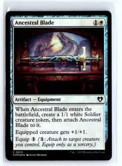 FOIL Ancestral Blade Commander Masters Common - MTG Magic the Gathering Card - Image 1