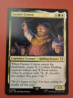 MTG, MAGIC: FARMER COTTON, LTC, COMMANDER UNPLAYED, RARE #0055 - Image 1