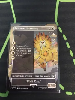 MTG Magic The Gathering Summon Choco/Mog FIN Borderless Saga Final Fantasy - Image 1