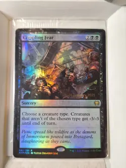 Crippling Fear - FOIL Prerelease Promo Kaldheim - Magic the Gathering MTG Nice! - Image 1