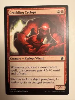 x1 Crackling Cyclops FDN Foundations MTG 83 COMMON M/NM 1x - Image 1