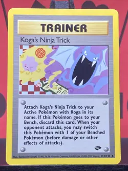 Koga’s Ninja Trick 115/132 WOTC Gym Challenge Pokemon TCG Vintage LP - Image 3