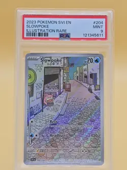 Pokemon TCG Slowpoke Illustration Rare 204/198 SV Base Set - PSA 9 Mint - Image 1