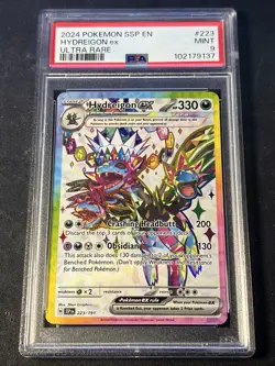 2024 POKEMON SSP EN-SURGING SPARKS ULTRA RARE #223 HYDREIGON EX PSA 9 - Image 1