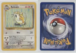 Raticate Pokemon Base Set #40 1999 12hh - Image 3