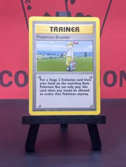 Pokemon Breeder Trainer 76/102 Base Set WOTC Pokemon TCG Regular Rare 1999 NM - Image 2