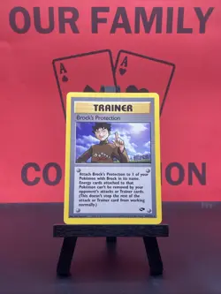 Brock's Protection 101/132 Gym Challenge Regular Pokemon TCG Vintage LP - Image 1