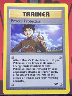 Brock's Protection 101/132 Gym Challenge Regular Pokemon TCG Vintage LP - Image 3
