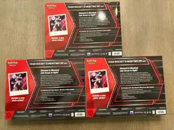 3x Destined Rivals Pokemon TCG Team Rockets Mewtwo EX Box Sealed - Image 2