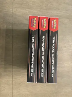 3x Destined Rivals Pokemon TCG Team Rockets Mewtwo EX Box Sealed - Image 4