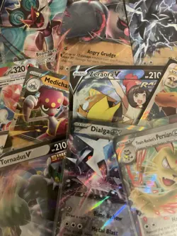 100% AUTHENTIC - 100x POKEMON CARDS BUNDLE EX/V/VMAX ULTRA RARE HOLO SHINY CARDS - Image 1