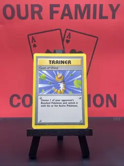 Gust of Wind Trainer 93/102 Base Set WOTC Pokemon TCG Regular Common 1999 LP - Image 1