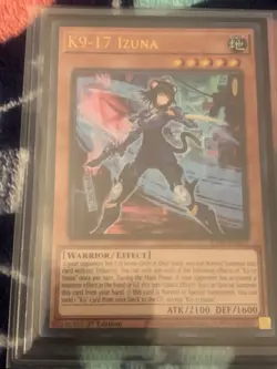 Yugioh! K9-17 Izuna *Ultra Rare* ENGLISH JUSH-EN031 NM Presale Ships 8/1 - Image 1