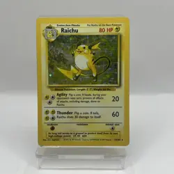 Raichu 14/102 Base Set Holo Rare Pokemon Card 1999 WOTC Vintage TCG LP/MP - Image 1