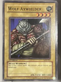 Wolf Axwielder - LOD-052 - Common - 1st Edition YuGiOh! Legacy of Darkness - Image 1