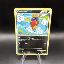 Carvanha - 59/102 - Common - Reverse Holo HGSS Triumphant Pokemon Card LP/NM - Image 1