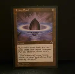 MTG Lotus Petal Magic the Gathering Artifact 1997 Card April Lee - Image 1