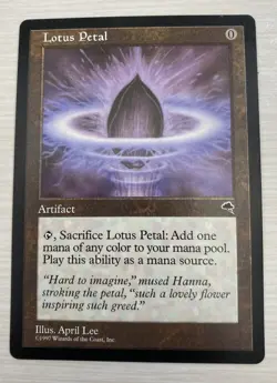 MTG Lotus Petal Magic the Gathering Artifact 1997 Card April Lee - Image 1