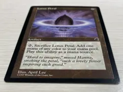 MTG Lotus Petal Magic the Gathering Artifact 1997 Card April Lee - Image 2