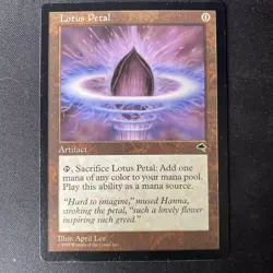 MTG Lotus Petal Magic the Gathering Artifact 1997 Card April Lee - Image 1