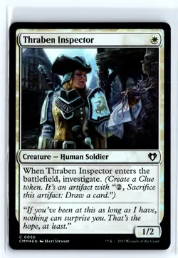 FOIL Thraben Inspector Commander Masters - MTG Magic the Gathering Card - Image 1
