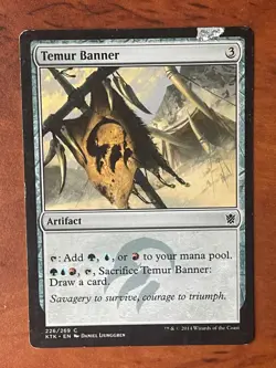 Temur Banner MTG Magic the Gathering Card DMG Damaged KTK - Image 1