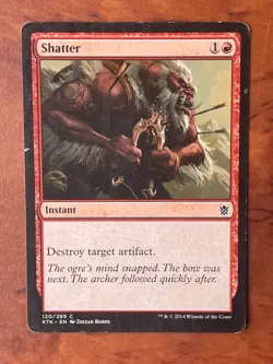 Shatter MTG Magic the Gathering Card DMG Damaged KTK - Image 1