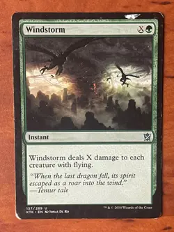 Windstorm MTG Magic the Gathering Card DMG Damaged KTK - Image 1